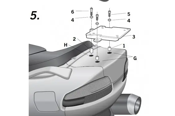 Authentique SUPPORT TOP CASE SHAD BURGMAN 650 EXECUTIVE (02-21)