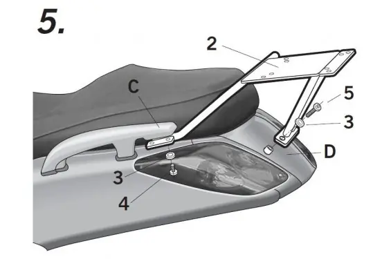 Paiement Sécurisé SUPPORT TOP CASE SHAD X-MAX 125-250 (05-09)