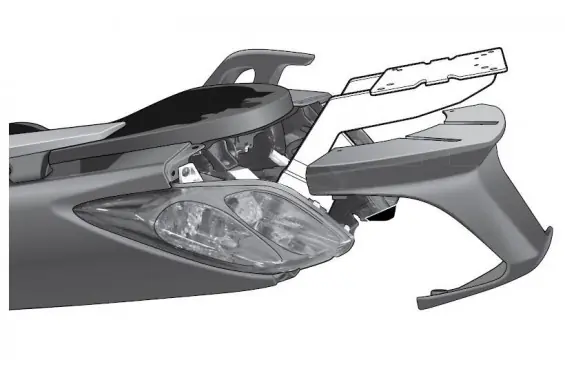 SUPPORT TOP CASE SHAD X-MAX 125 et 250 (10-13) Dernier Modèle
