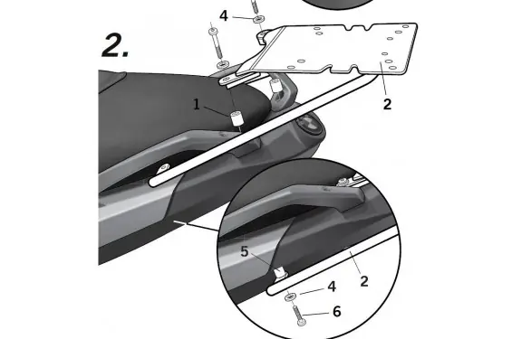 Support Top Case Shad BMW C600 Sport (12-15) C650 Sport (15-21) Jusqu'à Épuisement Des Stocks