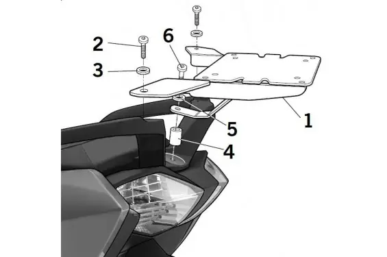 Support Top Case Shad BMW C650 GT (12-21) Offre Du Jour