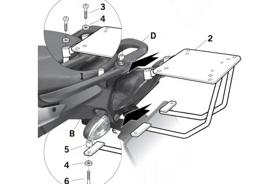 Jusqu'à Épuisement Des Stocks Support Top Case Shad BMW F800 R et S (09-16)