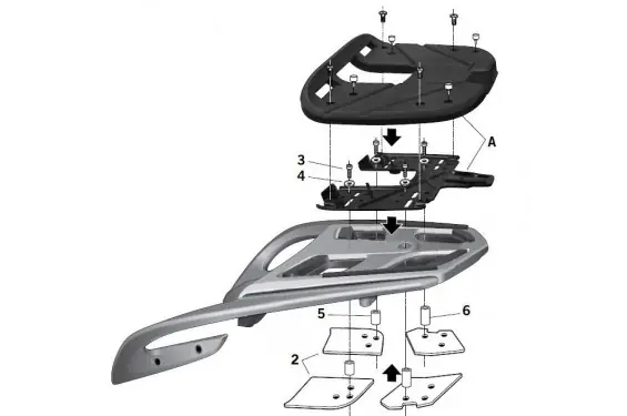 Support Top Case Shad BMW R1200 RT (05-13) K1600 GT (13-17) Top Vente