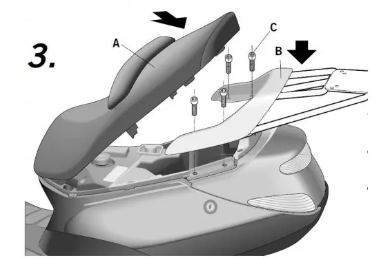 Support Top Case Shad Elystar 125 (02-12) Soldes