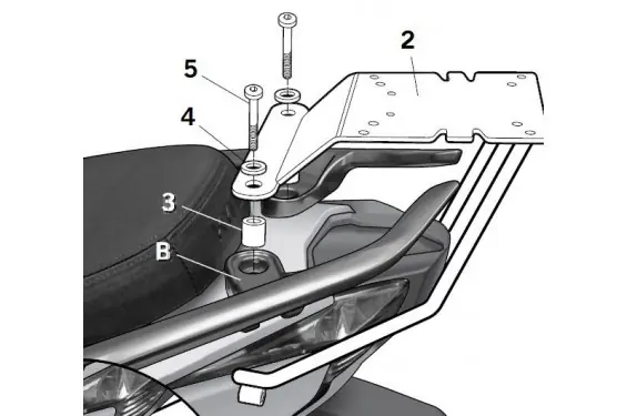 Meilleur Prix Support Top Case Shad K-XCT 125 et 300 de (12-13)