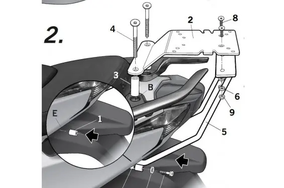 Achetez Aujourd'hui Support Top Case Shad X-Citing 400 (12-15)