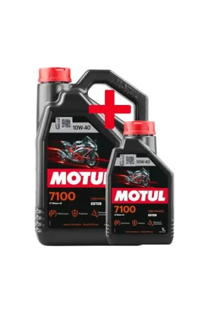 Huile Moto Motul 7100 10W40 4L + 1 Litre Offert Nouveauté