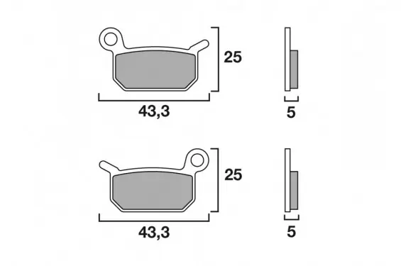 Vente Flash Plaquette de frein Moto et Scooter Brenta FT4032 - Métal Fritté Route