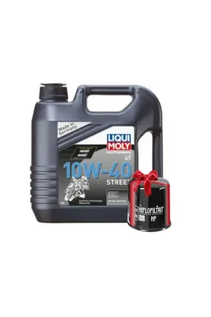 Nouvelle Collection Huile Moto LIQUI MOLY Street 10W40 Semi-Synt 4L + Filtre à Huile Offert