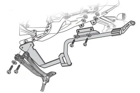 Support de Valise Shad 3P System pour MT07 (13-24) Super Prix