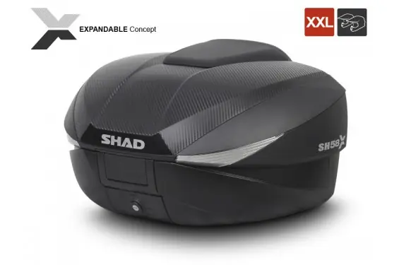 Top Case Moto Shad SH58X Expandable Carbone Pas Cher