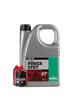 Huile Motorex Power Synt 4T 10W50 Full Synthetic 4 Litres + Filtre à Huile Offert Nouvel Arrivage