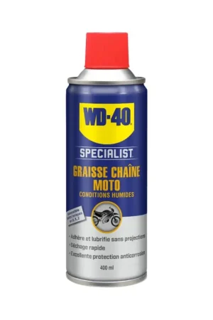 Prix Promo Graisse de chaine WD-40 Condition Humide 400ML Spécialiste Moto - 400ml