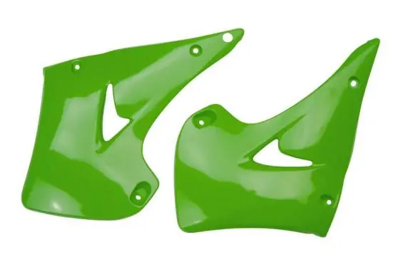 Certifié Ouies de Radiateur Vert UFO Moto pour Kawasaki KX125 (03-08) KX250 (03-08) - KA03738