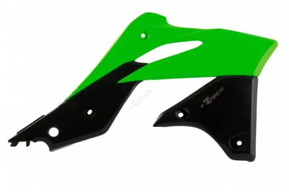 Retour Gratuit Ouies de Radiateur Vert et Noir Polisport Moto pour Kawasaki KX250 F (13-16) - 8416900001