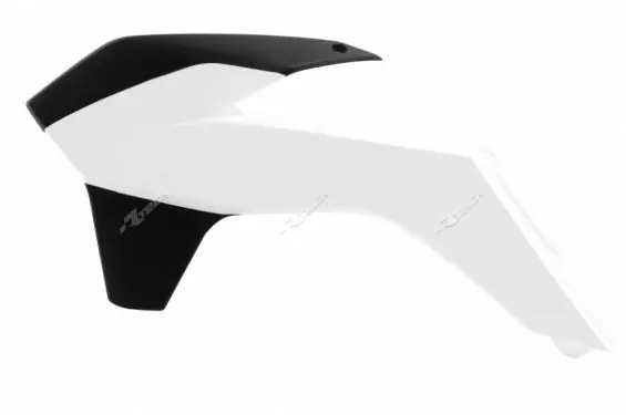 Promotion Saisonnière Ouies de Radiateur Noir/Blanc RaceTech Moto pour KTM EXC-F250 (14-16) EXC-F350 (2014) EXC450 (15-16) EXC500 (15-16) - R-CVKTMBNN