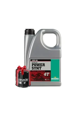 Petit Prix Huile Motorex Power Synt 4T 10W60 Full Synthetic 4 Litres + Filtre à Huile Offert