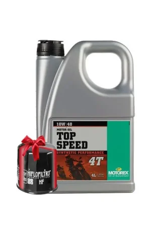 Offre Exclusive Huile Motorex Top Speed 4T 10W40 4 Litres + Filtre à Huile Offert