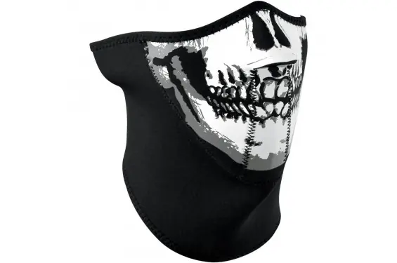 1/2 Masque Facial Néoprène 3 Couches ZANHEADGEAR Skull Face Moto - Quad - Scooter Soldes