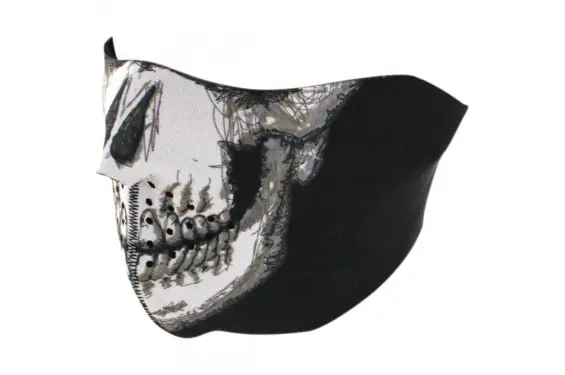 1/2 Masque Facial Néoprène ZANHEADGEAR Skull Face Moto - Quad - Scooter Acheter Direct