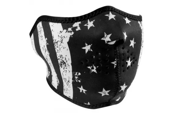 1/2 Masque Facial Néoprène ZANHEADGEAR Flag Moto - Quad - Scooter Nouvelle Collection