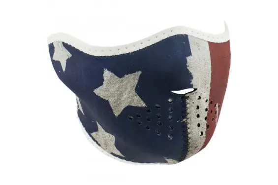 1/2 Masque Facial Néoprène ZANHEADGEAR Patriot Moto - Quad - Scooter Nouveauté
