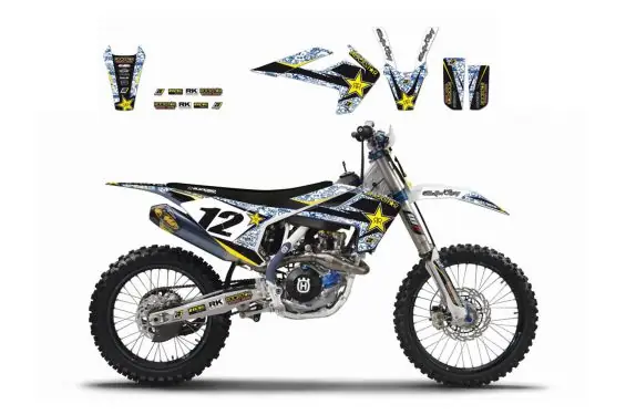 Expédié Aujourd'hui Kit Déco Husqvarna Rockstar Energy Drink pour TE125 (14-16) TE250 (15-16) TE300 (14-16) TE450 (2014)