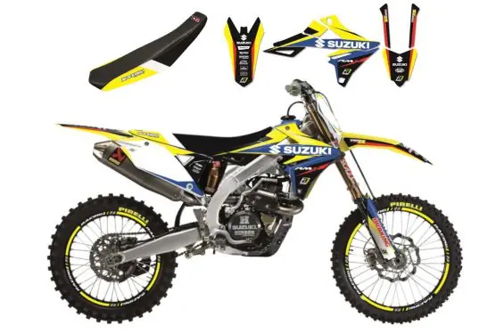 Kit Déco Suzuki Dream Graphic 4 + Housse de selle pour RM-Z250 (19-20) RM-Z450 (18-20) Acheter En Ligne