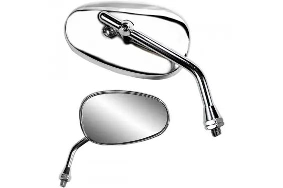 Achat Immédiat Rétroviseur Moto Universel Réversible PARTS UNLIMITED Chrome Look Harley