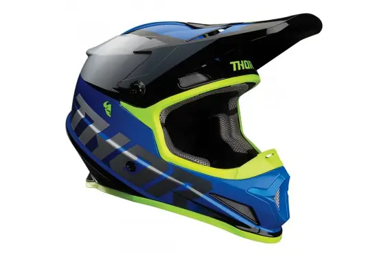 Soldes Casque Moto Cross THOR SECTOR FADER 2021 Noir - Bleu