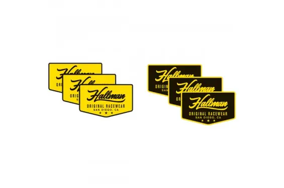 Jusqu'à Épuisement Des Stocks Pack 6 Stickers THOR HALLMAN Noir - Jaune pour Moto & Quad