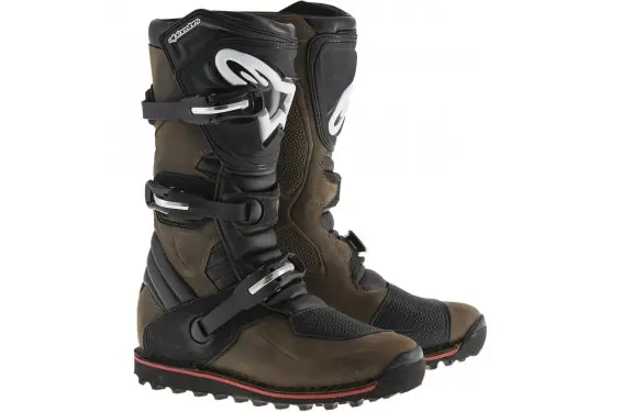 Bottes Moto Cross ALPINESTARS TECH T Noir - Brun Certifié