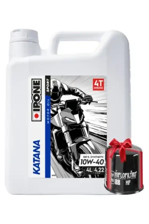 Commande En Gros Huile Ipone KATANA 10W40 4T, 4 Litres + Filtre à Huile Offert
