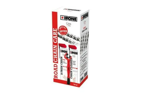 Pack Entretien Chaîne IPONE pour Moto Route - Graisse Chaîne + Dégraissant + Brosse Solde