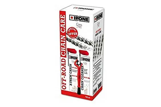 Pack Entretien Chaîne IPONE pour Cross / Quad - Graisse Chaîne + Dégraissant + Brosse Offre Spéciale