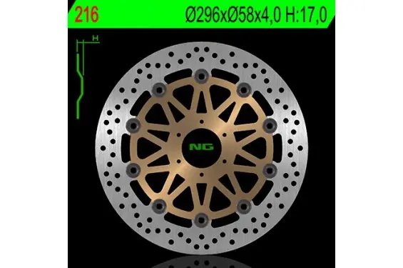Achat Immédiat Disque de Frein Moto NG Brake Avant pour Honda VFR750F (94-97) 216