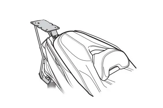 Produit De Marque Support Top Case Scooter pour Yamaha X-MAX 125 (21-22)