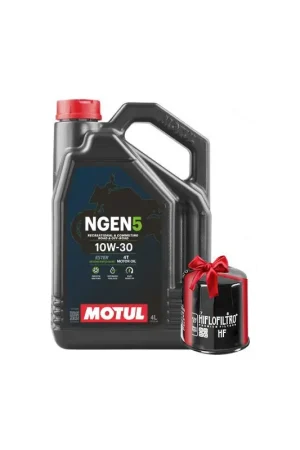 Livraison Express Huile Moto Motul NGEN 5 10W30 4 Litres + Filtre à Huile Offert